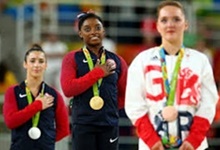 Simone Biles no podium Rio 2016